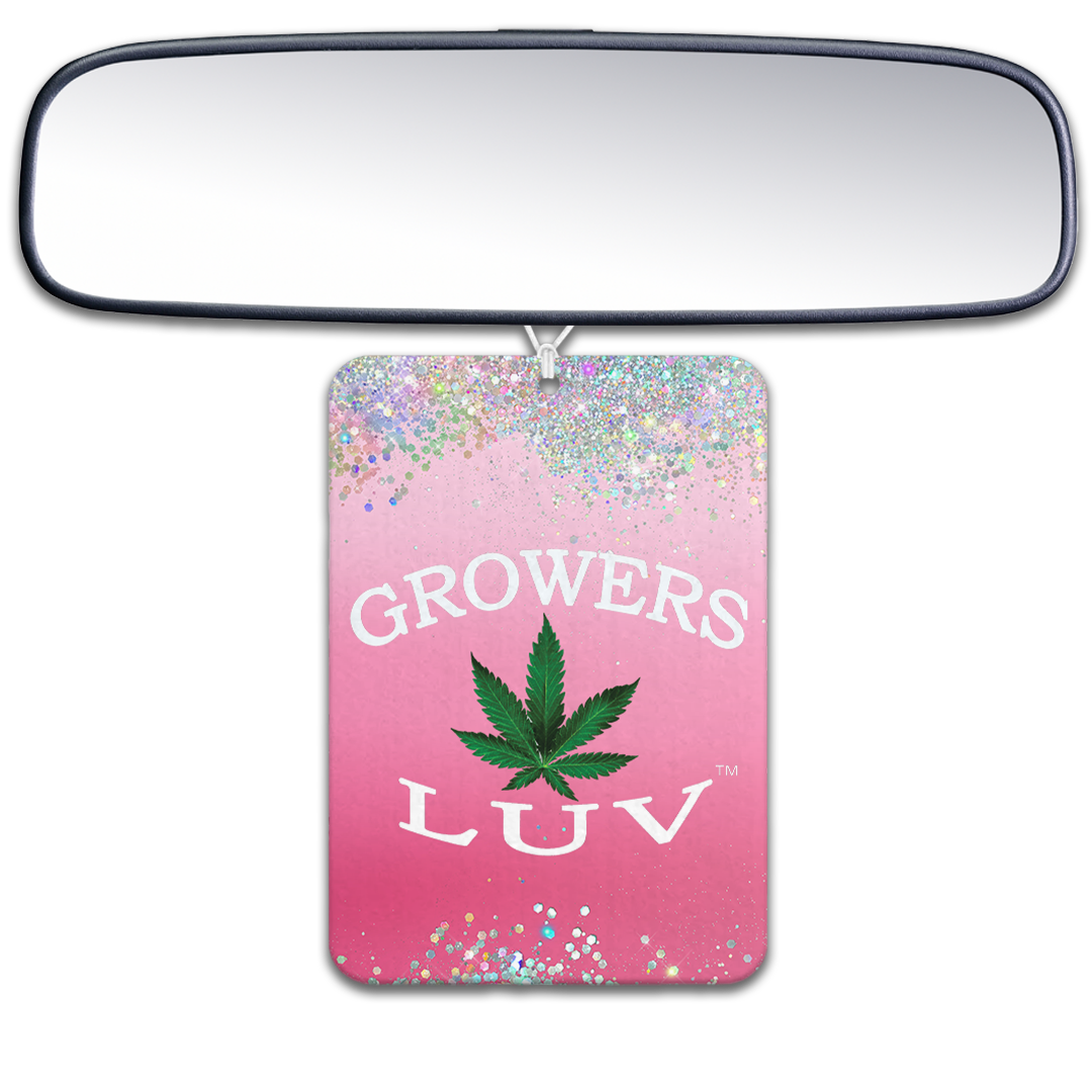 Growers Luv Air Freshener Pink Glitter