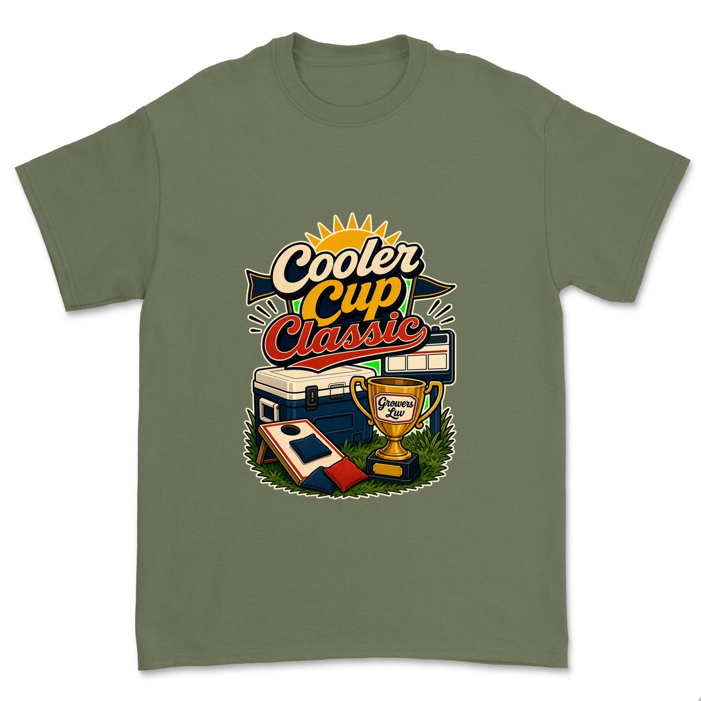 Cooler Cup Classic Men's Gildan Graphic Tee in Military Green