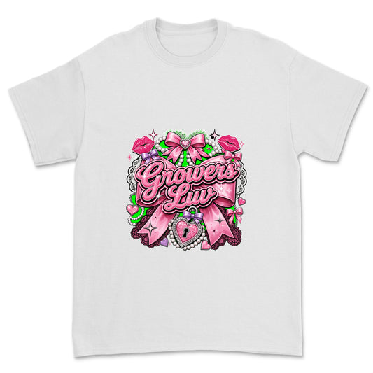 Coquette Bow Youth Graphic Tee in White