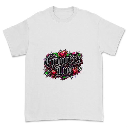 Dark Streetwear Youth Graphic Tee in White