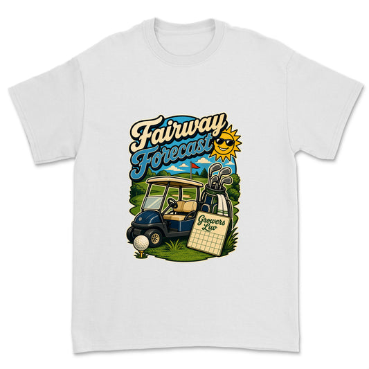 Fairway Forecast Men's Gildan Graphic Tee in White