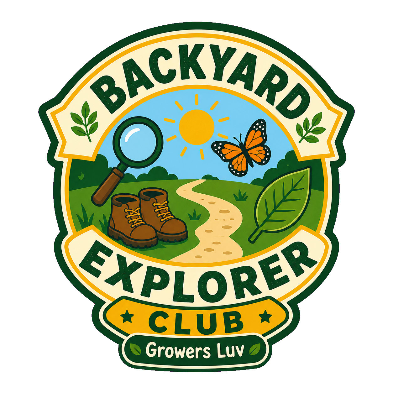 Backyard Explorer Club Large Natural Tote Bag artwork detail