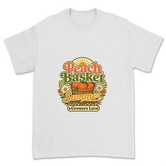 Peach Basket Summer Men's Gildan Graphic Tee in White