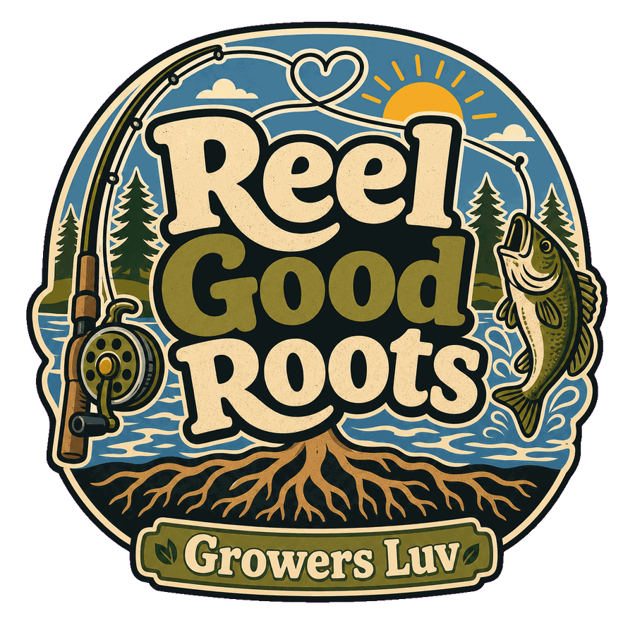 Reel Good Roots Large Natural Tote Bag artwork detail