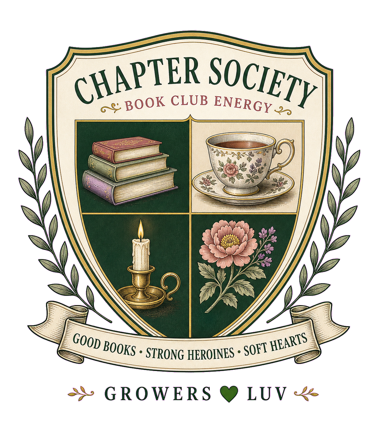 Chapter Society Large Natural Tote Bag artwork detail