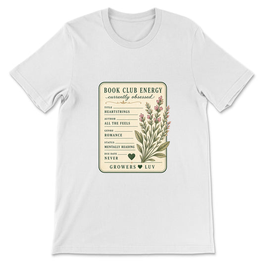 Currently Obsessed Book Club Women's Bella Canvas Graphic Tee in White