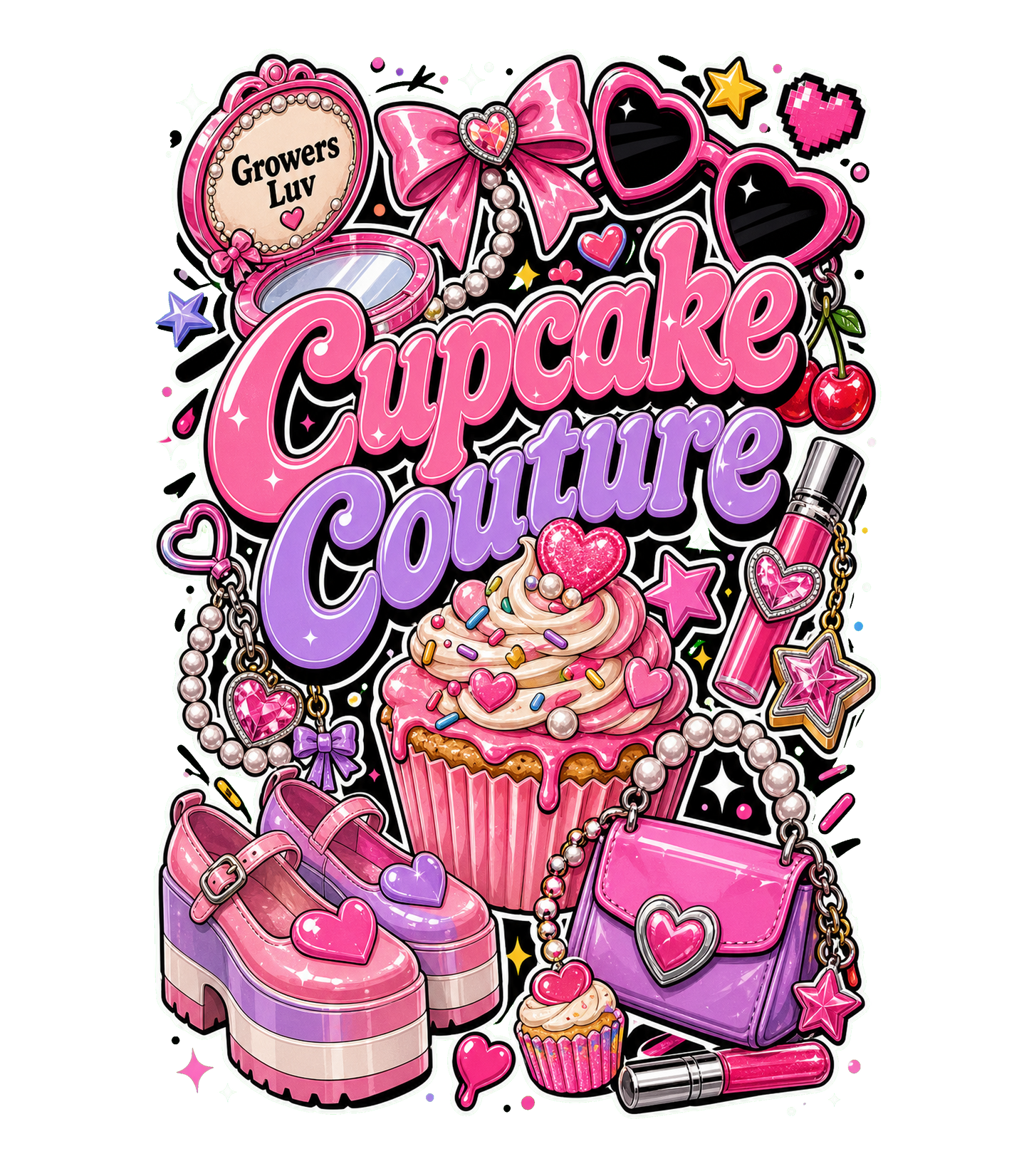 Cupcake Couture Large Natural Tote Bag artwork detail