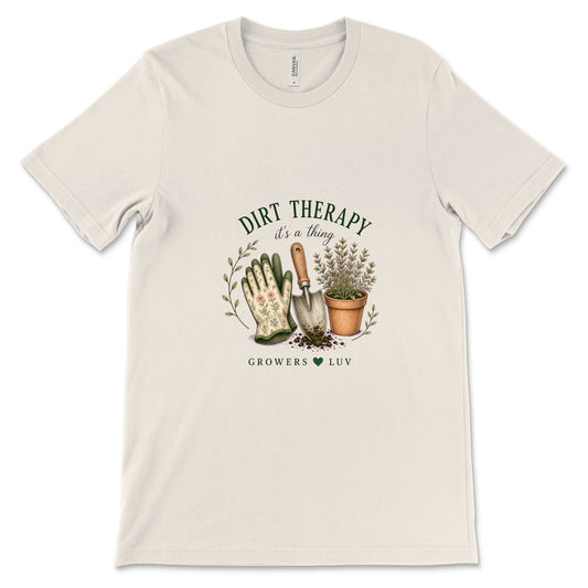 Dirt Therapy Women's Bella Canvas Graphic Tee in Natural