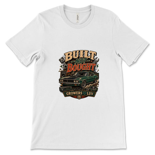 Built Not Bought Women's Bella Canvas Graphic Tee in White