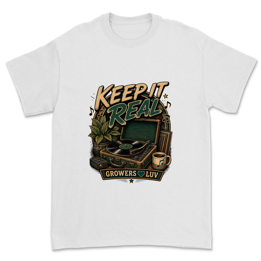 Keep It Real Men's Gildan Graphic Tee in White