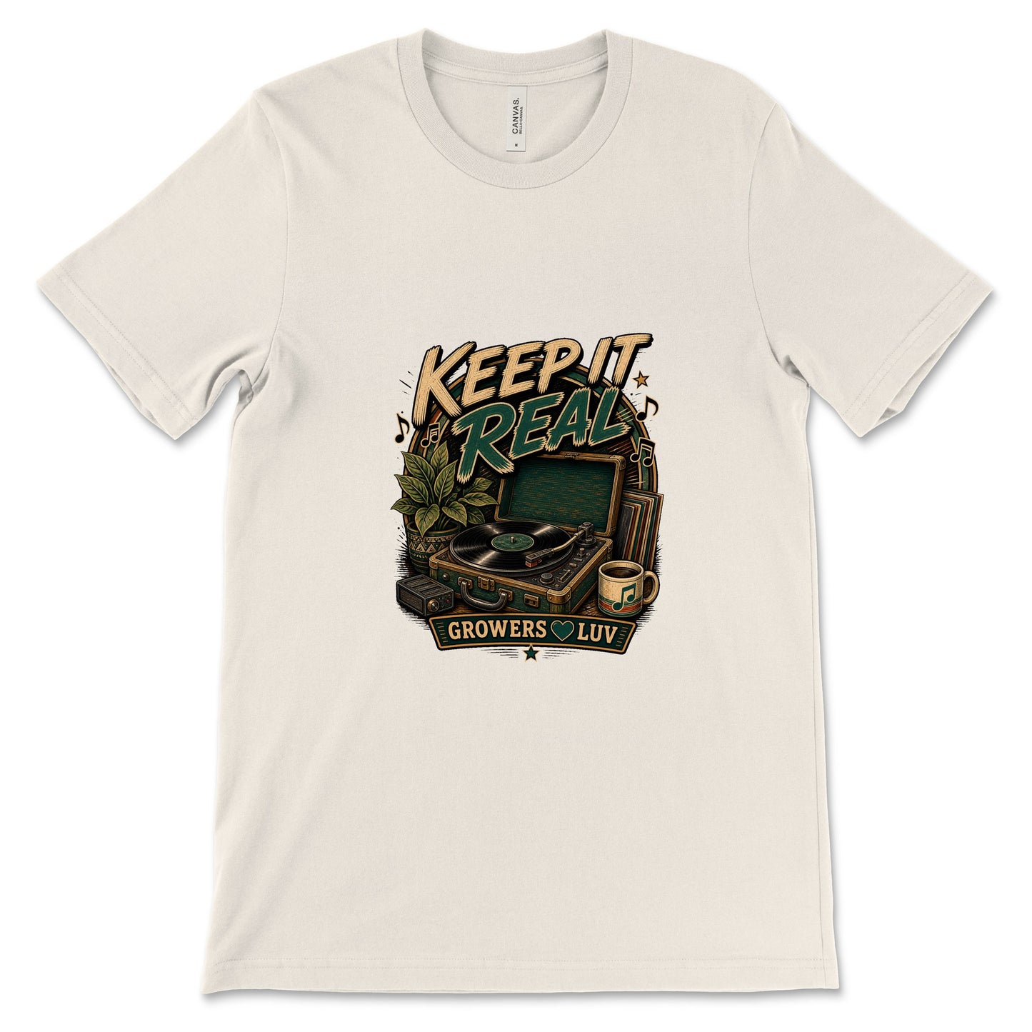 Keep It Real Women's Bella Canvas Graphic Tee in Natural