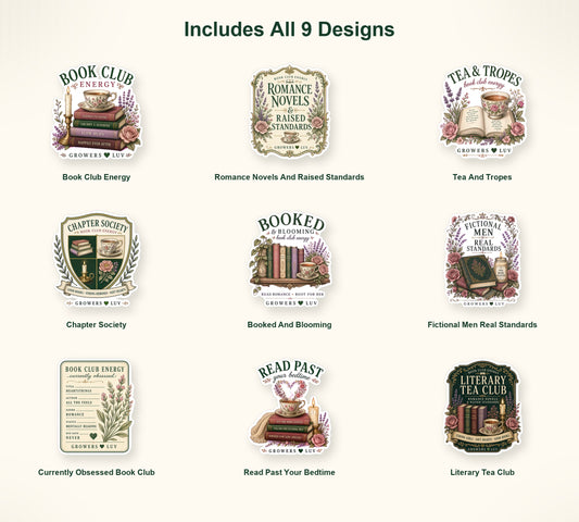Book Club Energy Sticker Pack - Set of 9 image 2