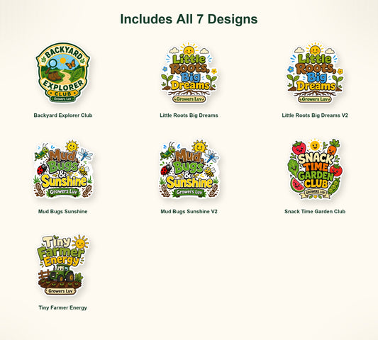 Kids Garden Club Sticker Pack - Set of 7 image 2