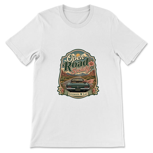 Open Road Society Women's Bella Canvas Graphic Tee in White