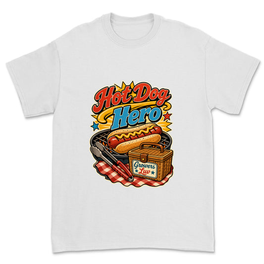 Hot Dog Hero Men's Gildan Graphic Tee in White