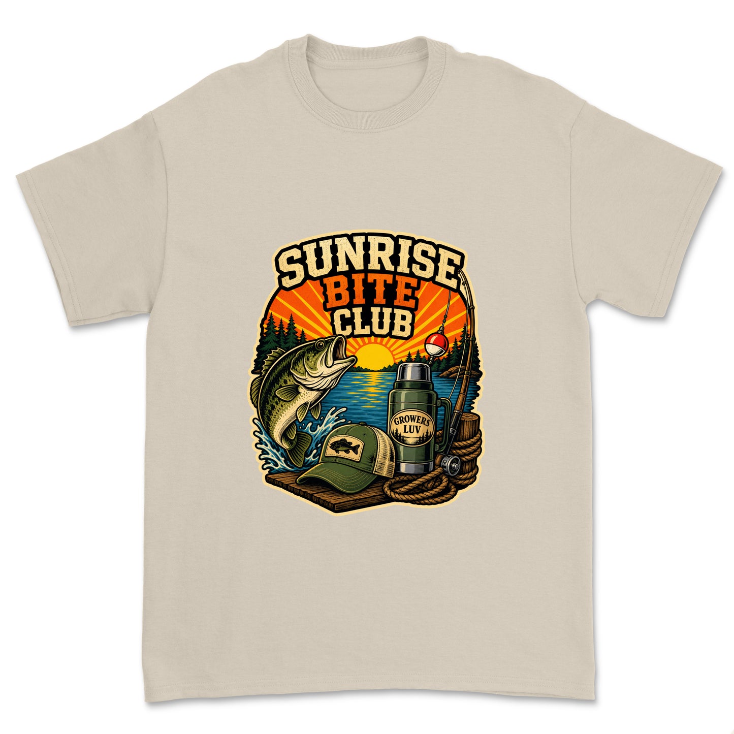Sunrise Bite Club Men's Gildan Graphic Tee in Sand