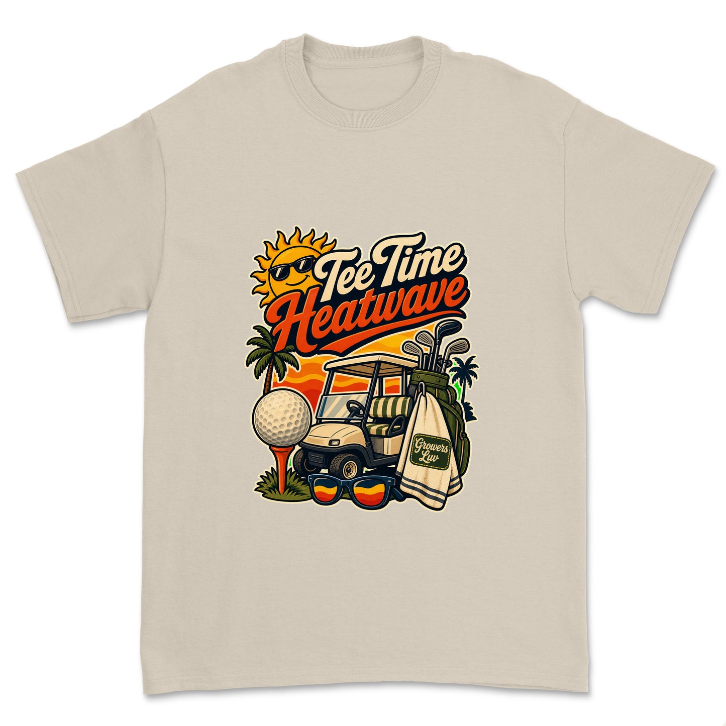 Tee Time Heatwave Men's Gildan Graphic Tee in Sand