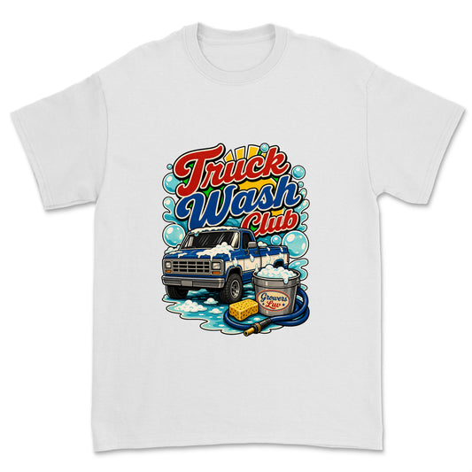 Truck Wash Club Men's Gildan Graphic Tee in White