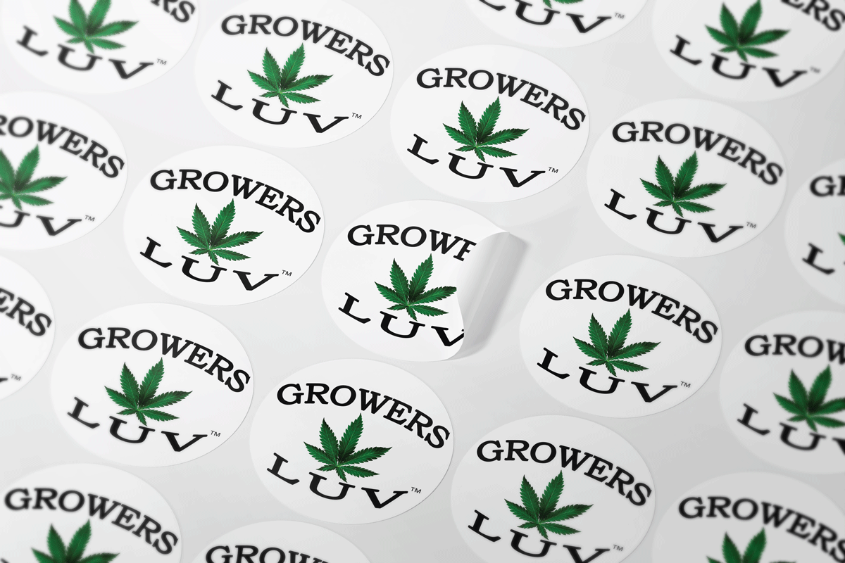 Growers Luv Stickers Circle