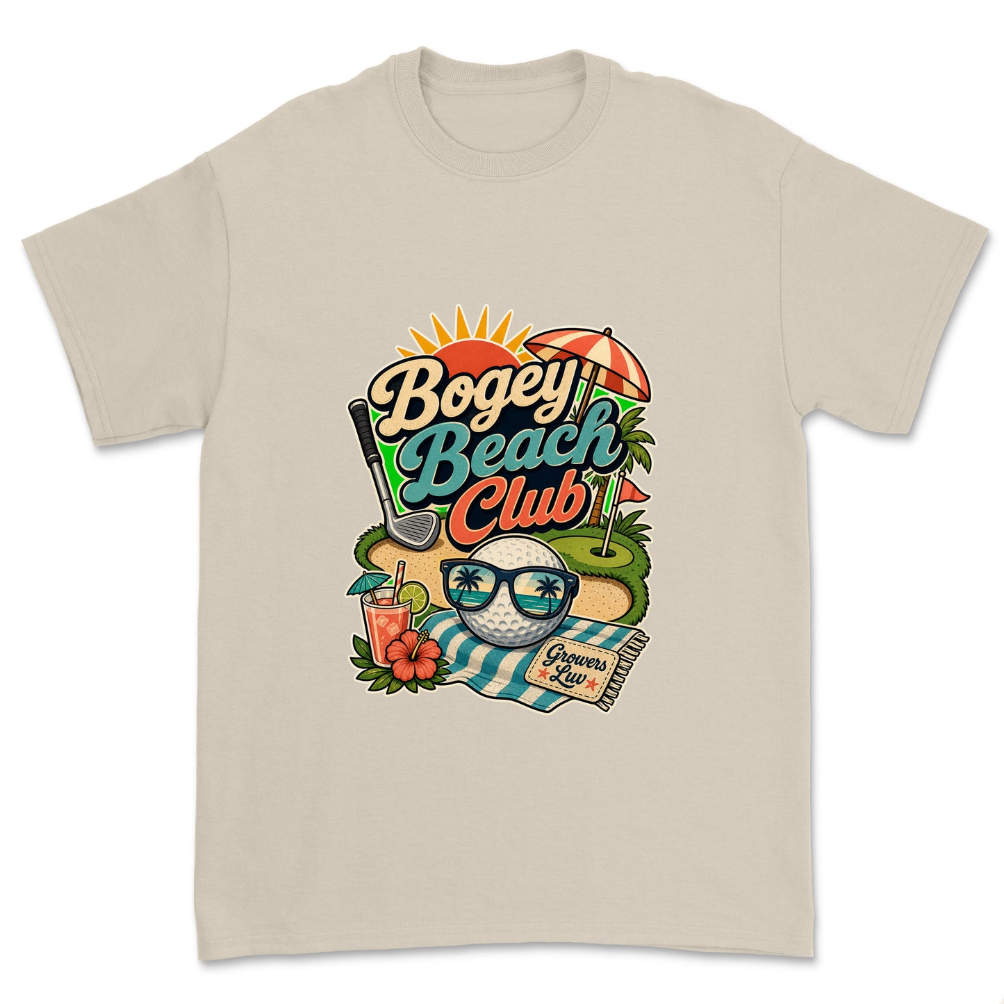 Bogey Beach Club Men's Gildan Graphic Tee in Sand