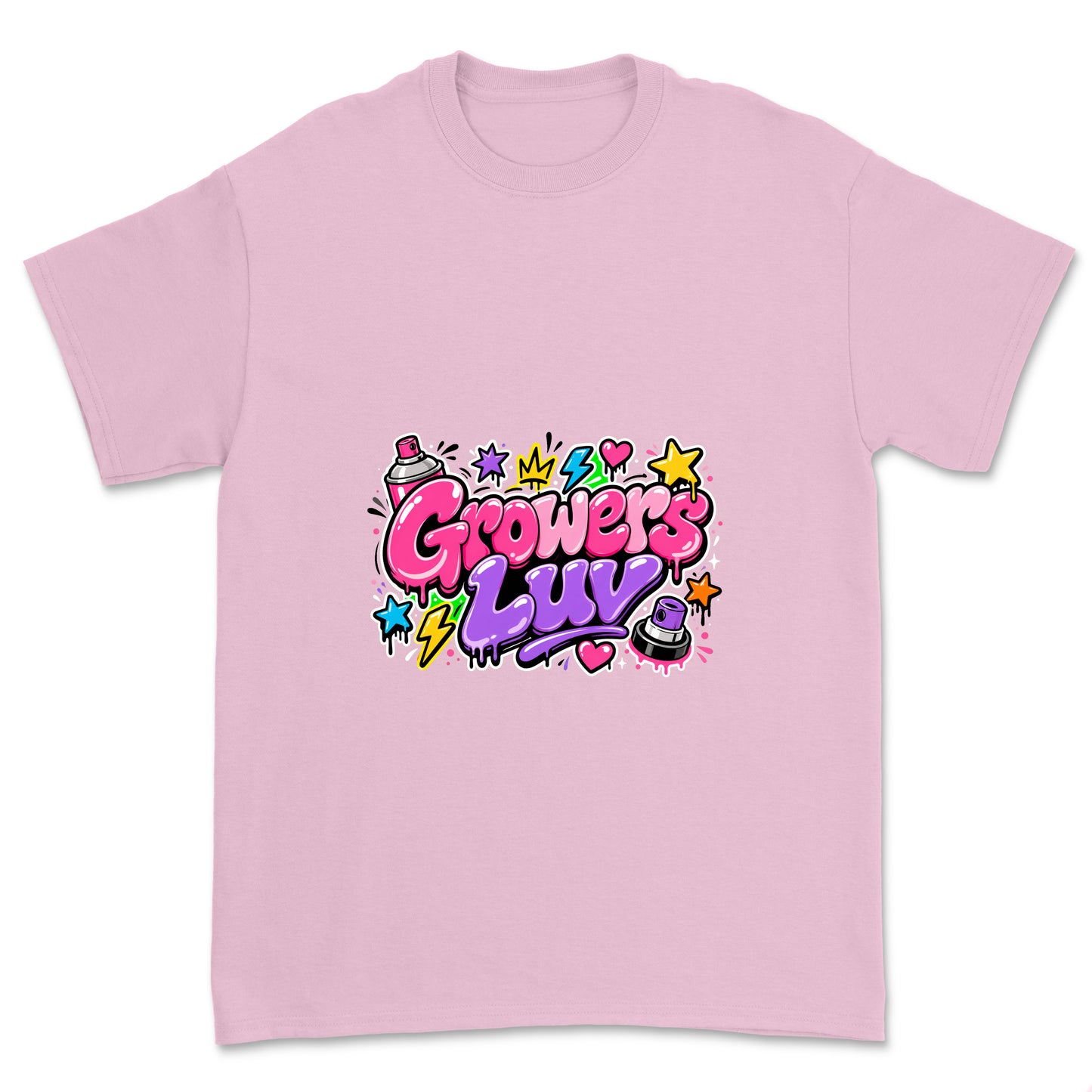 Bubblegum Graffiti Youth Graphic Tee in Light Pink