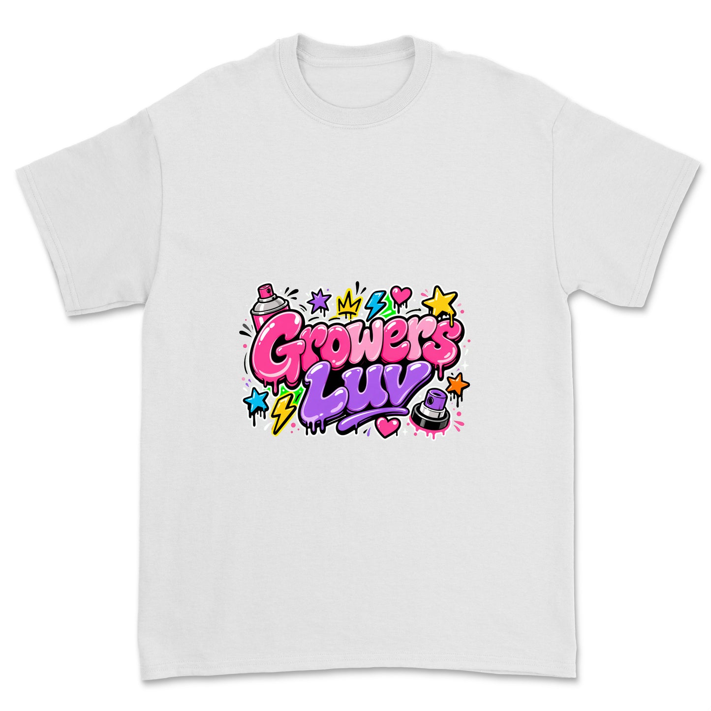 Bubblegum Graffiti Youth Graphic Tee in White