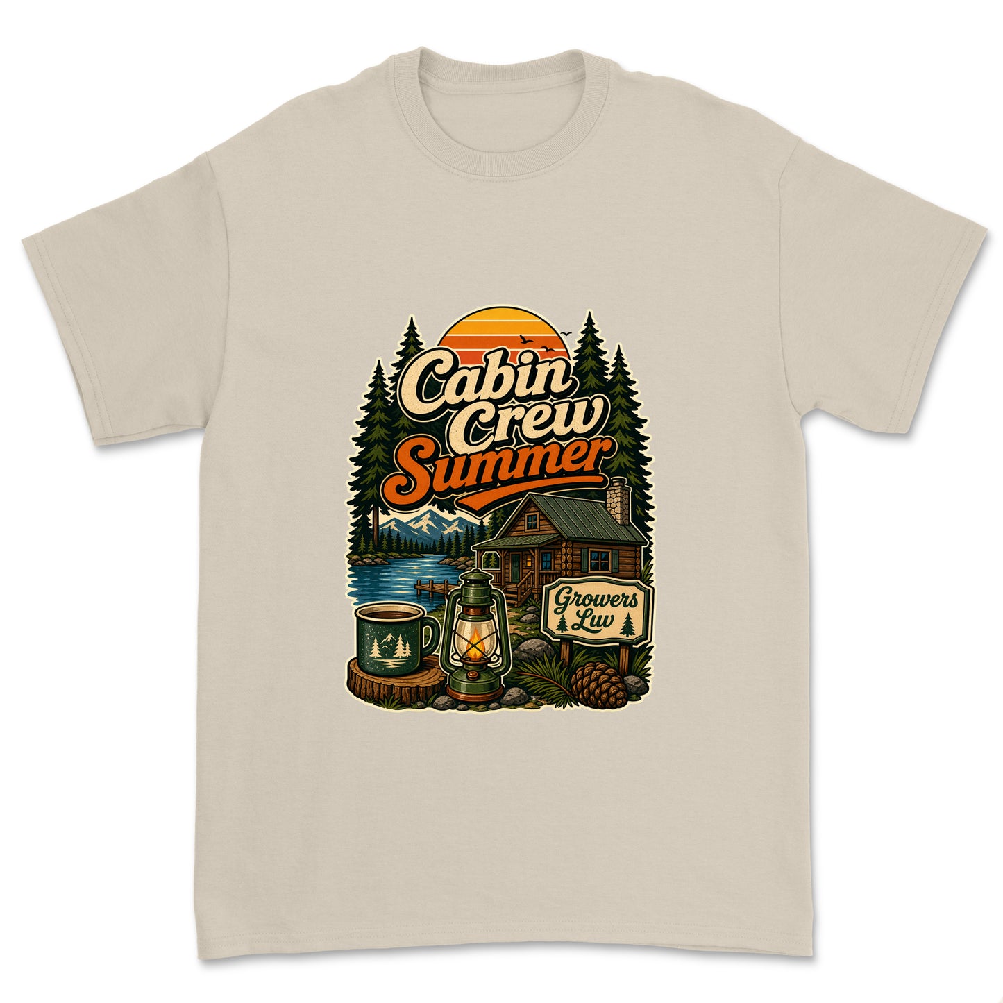 Cabin Crew Summer Men's Gildan Graphic Tee in Sand
