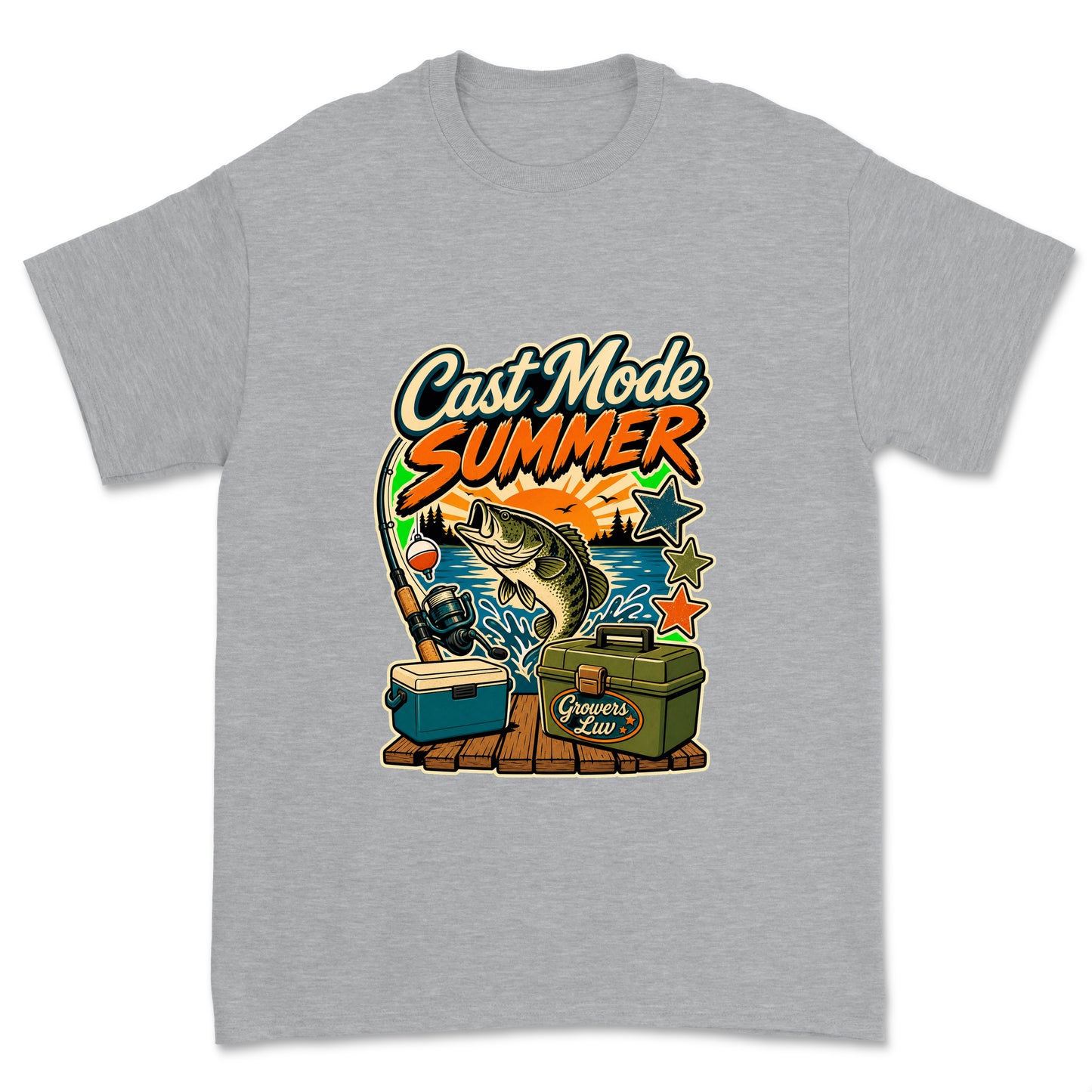 Cast Mode Summer Men's Gildan Graphic Tee in Sport Grey Heather