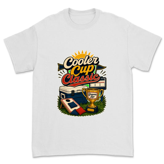 Cooler Cup Classic Men's Gildan Graphic Tee in White