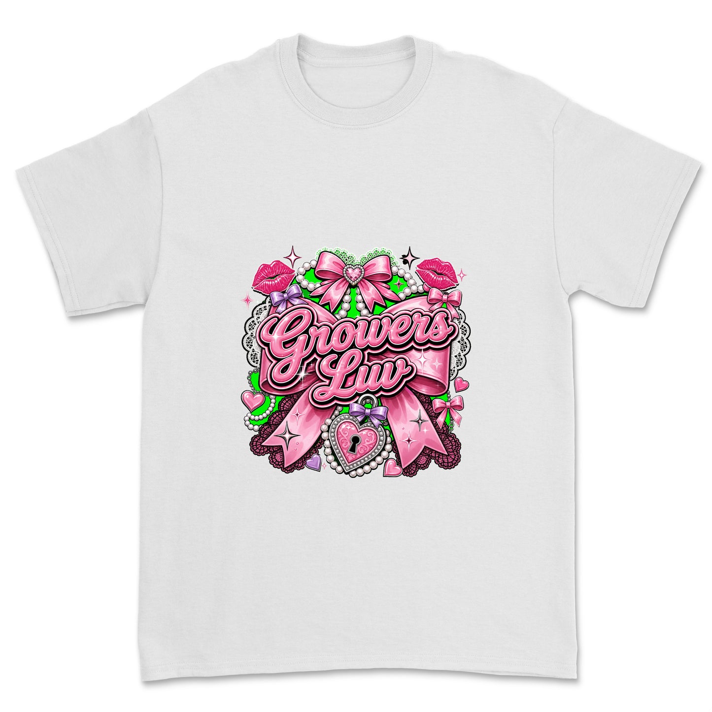 Coquette Bow Youth Graphic Tee in White