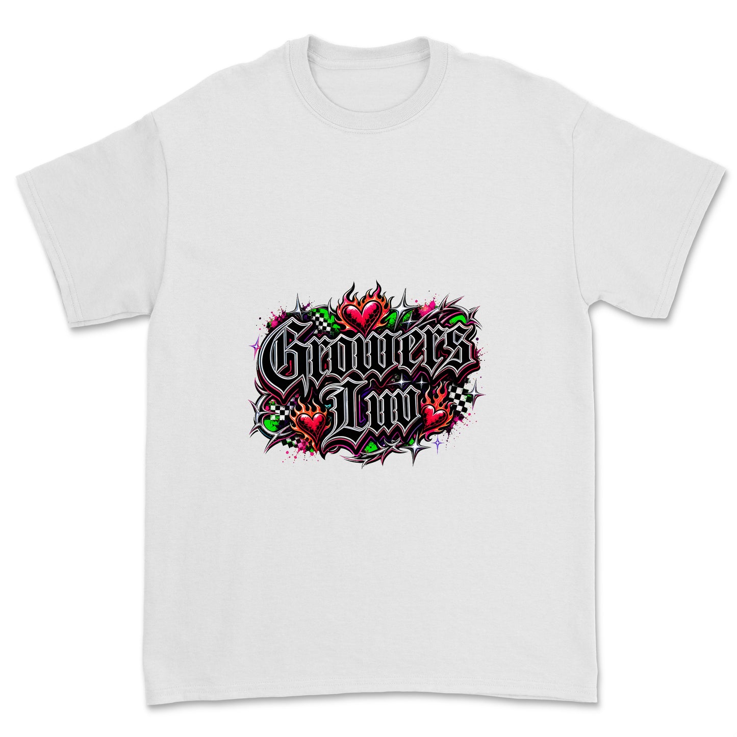 Dark Streetwear Youth Graphic Tee in White