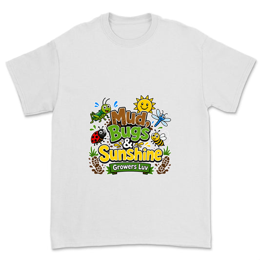 Mud Bugs Sunshine V2 Youth Graphic Tee in White