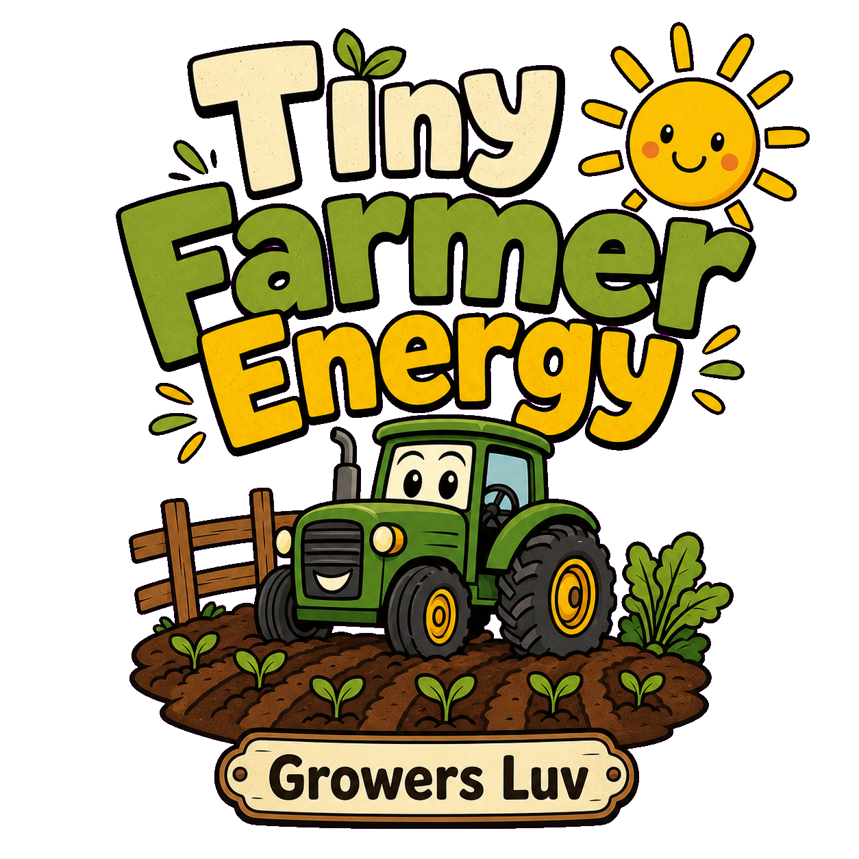 Tiny Farmer Energy Youth Graphic Tee artwork detail