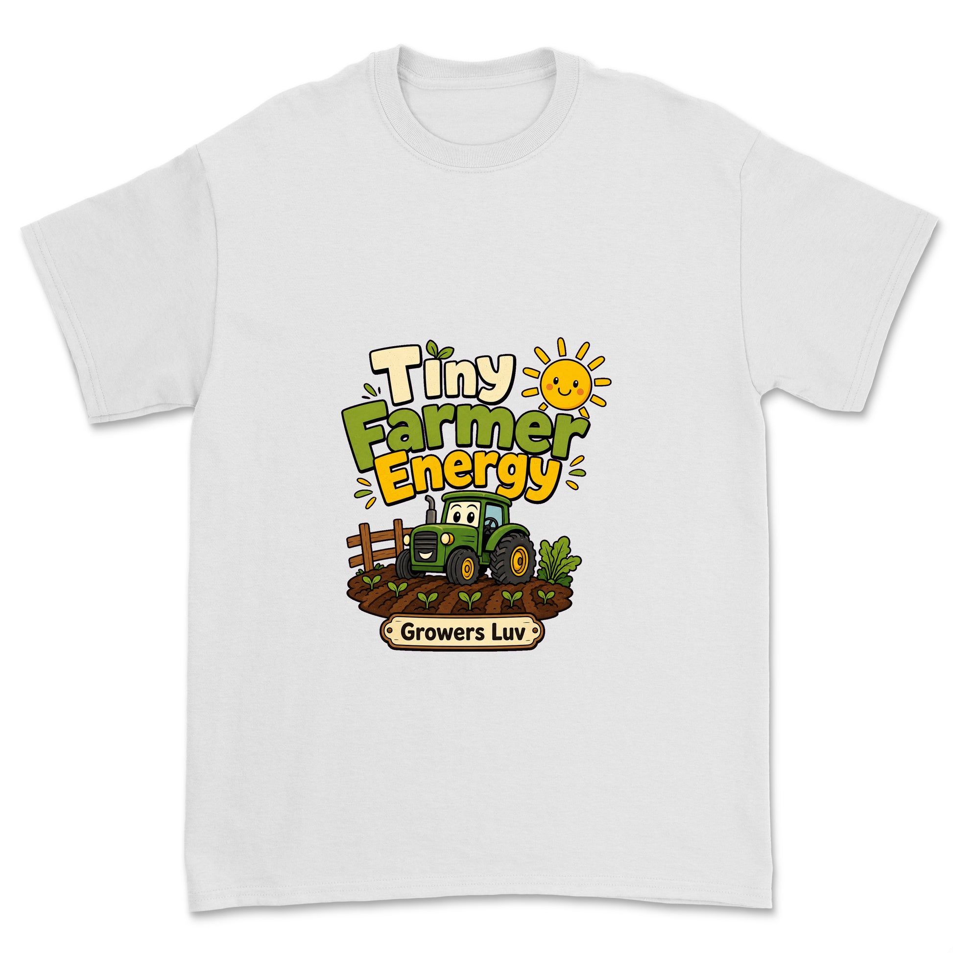 Tiny Farmer Energy Youth Graphic Tee in White