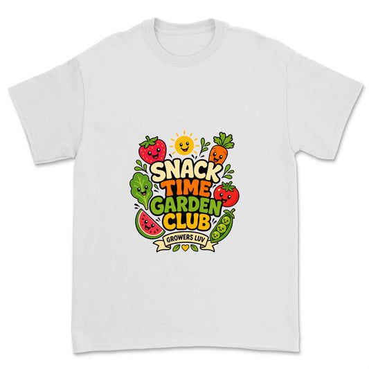 Snack Time Garden Club Youth Graphic Tee in White