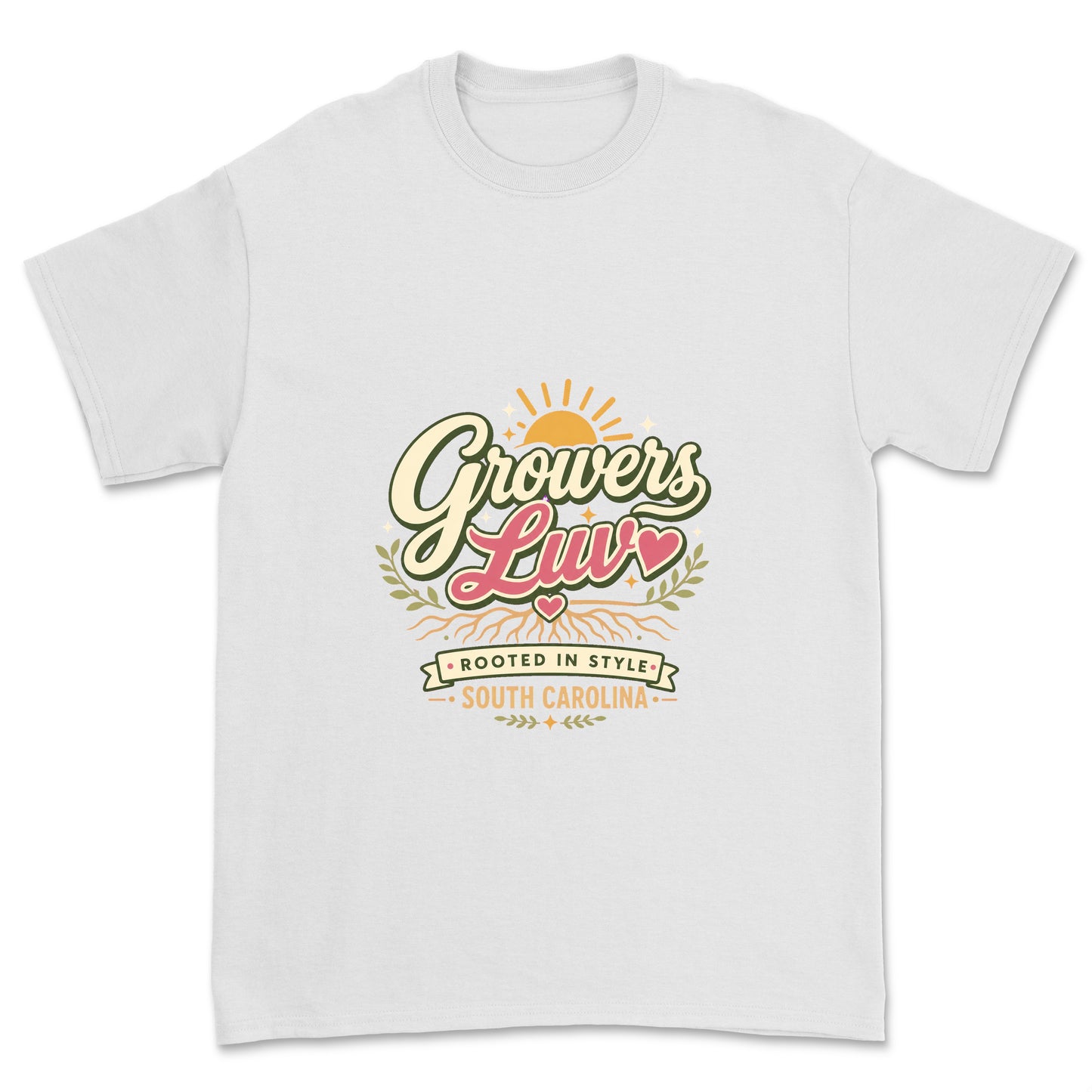 Rooted In Style Men's Gildan Graphic Tee in White