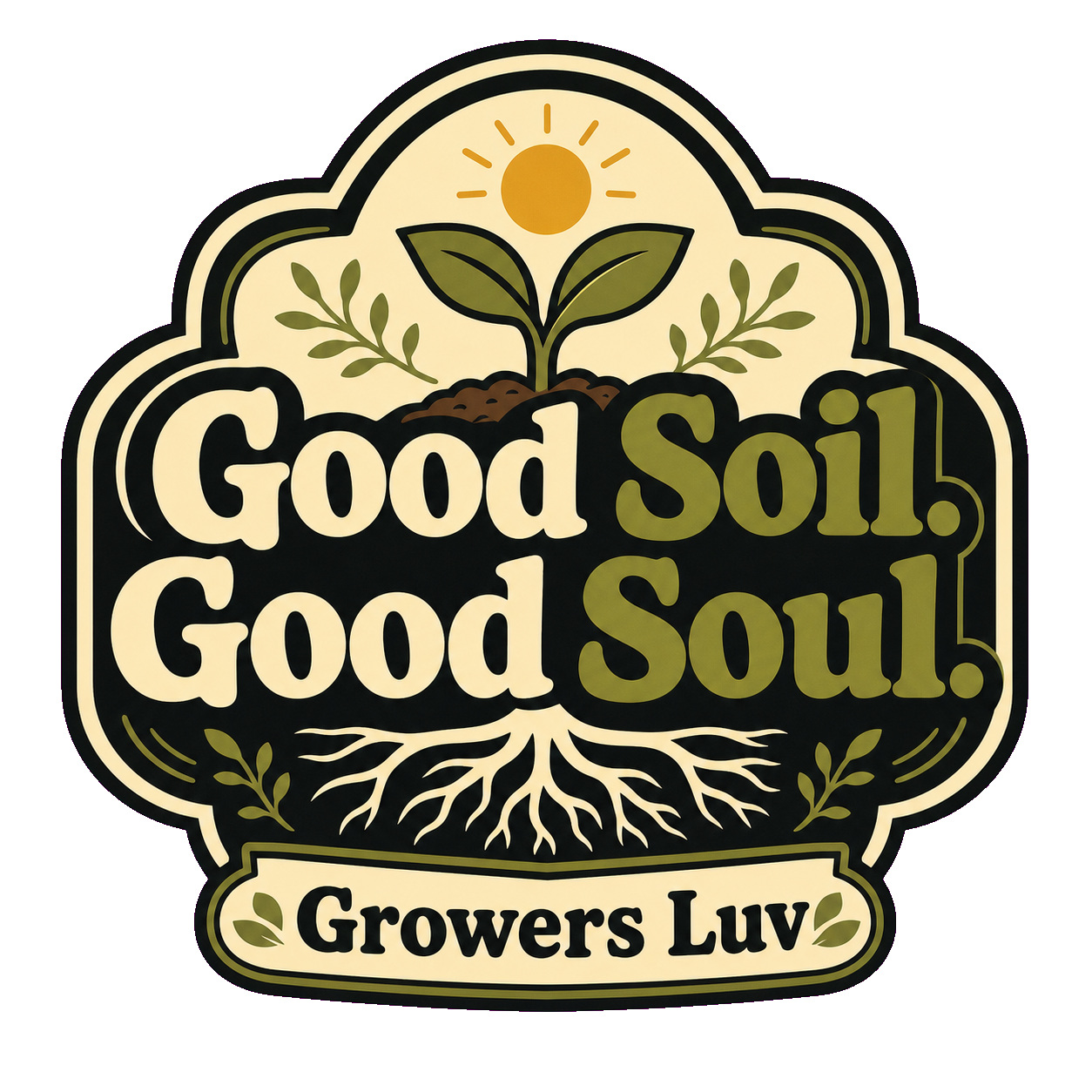 Good Soil Good Soul Men's Gildan Graphic Tee artwork detail
