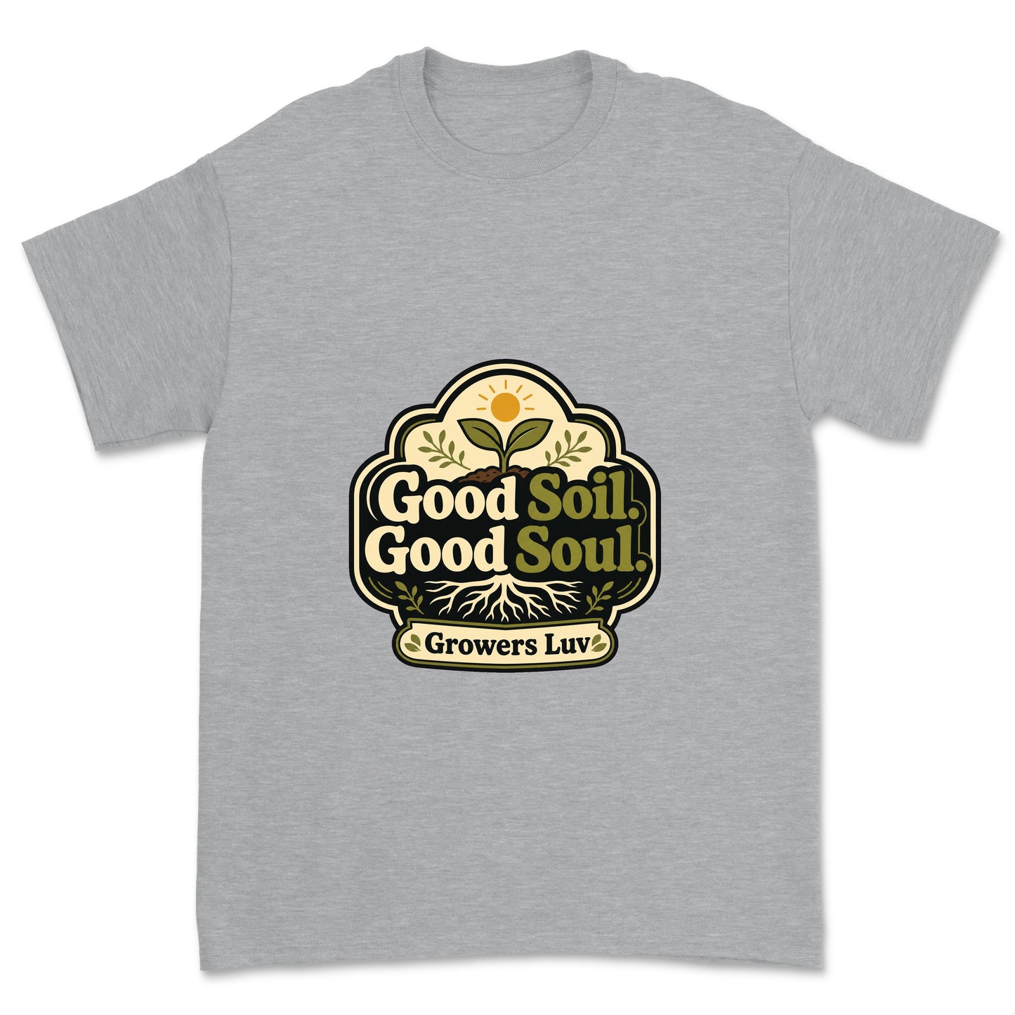 Good Soil Good Soul Men's Gildan Graphic Tee in Sport Grey Heather