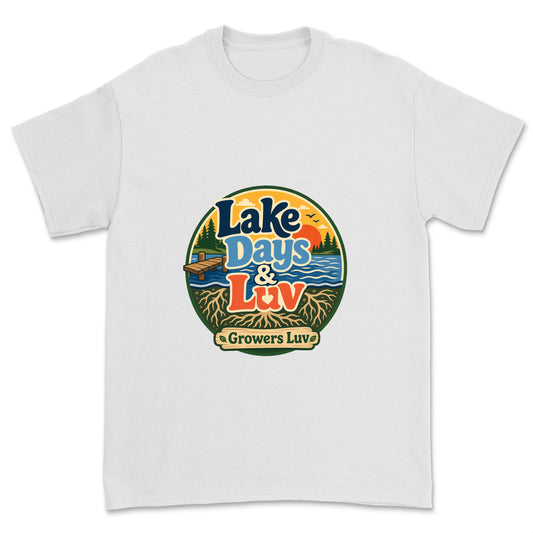 Lake Days Luv Men's Gildan Graphic Tee in White