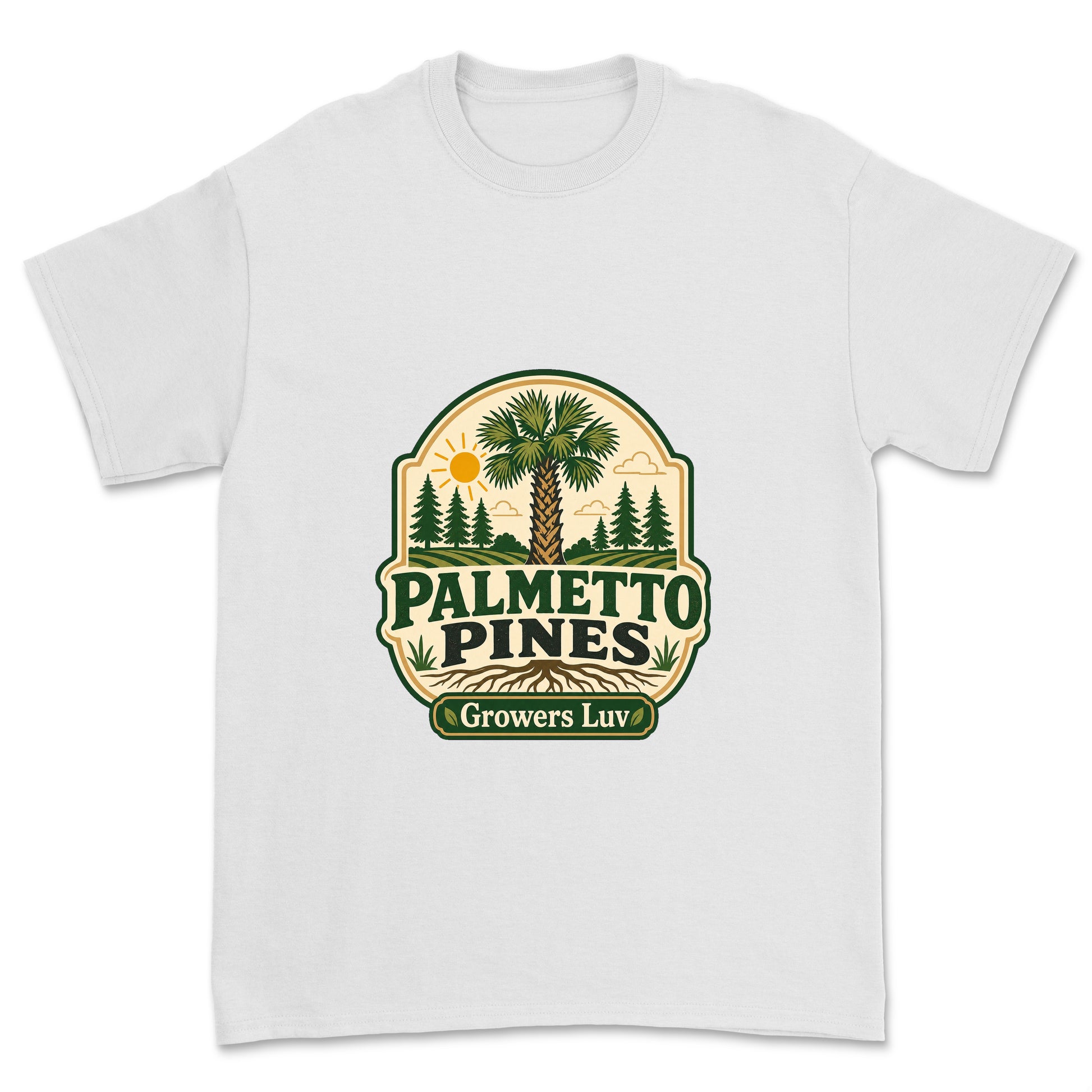 Palmetto Pines Men's Gildan Graphic Tee in White