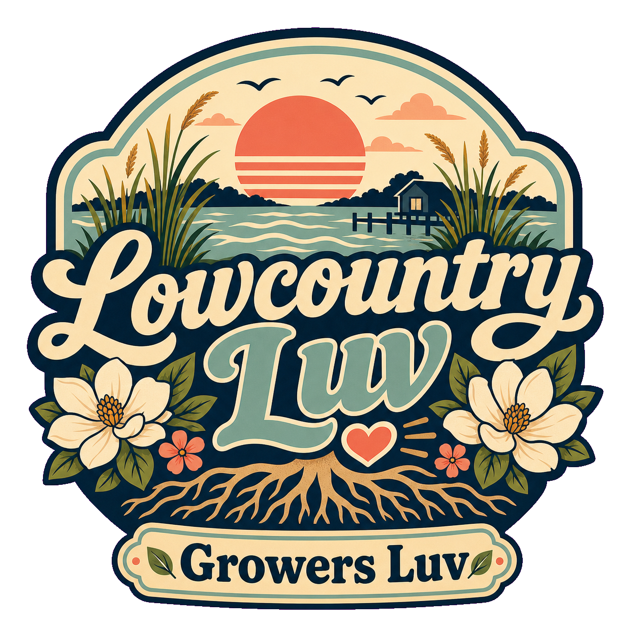 Lowcountry Luv Men's Gildan Graphic Tee artwork detail