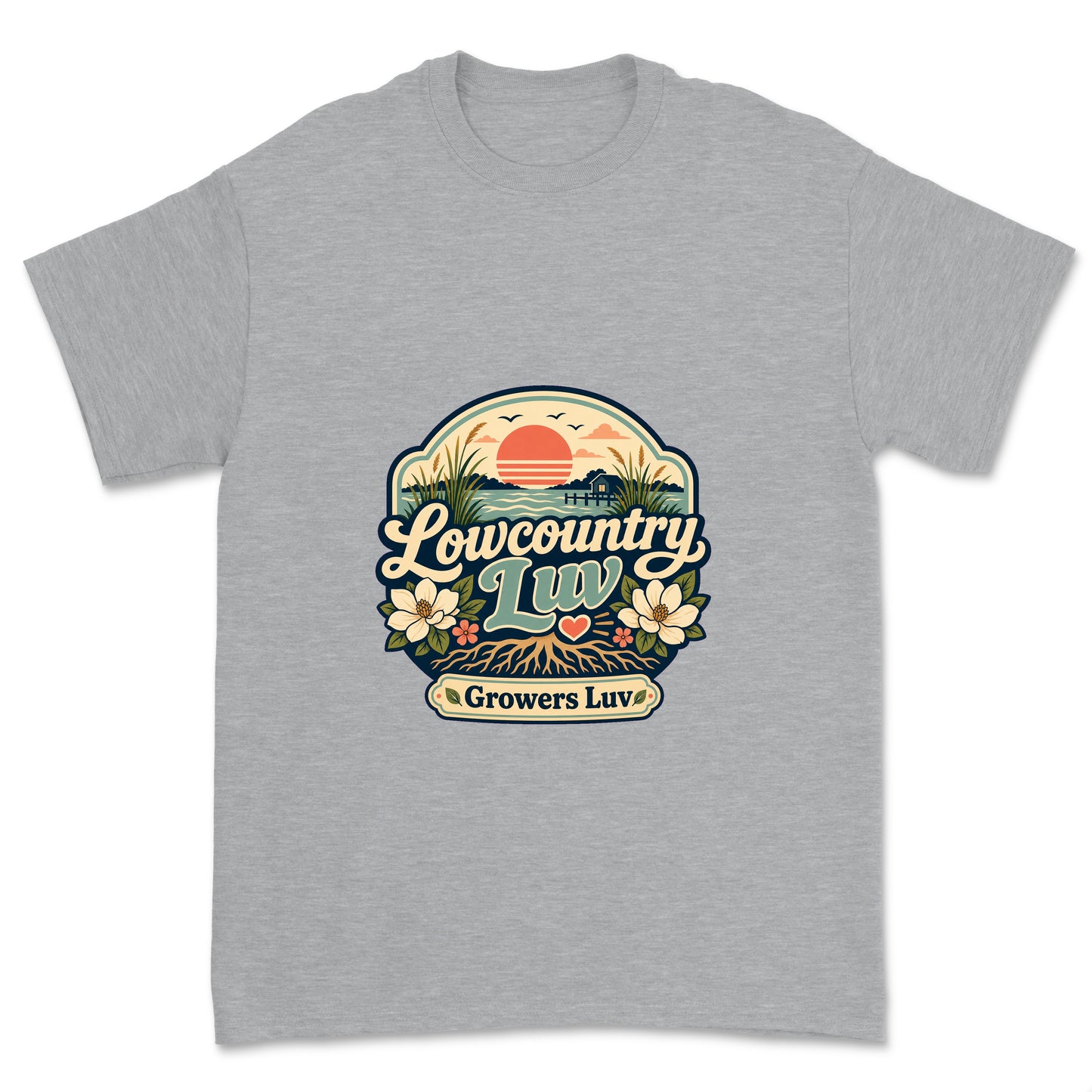 Lowcountry Luv Men's Gildan Graphic Tee in Sport Grey Heather