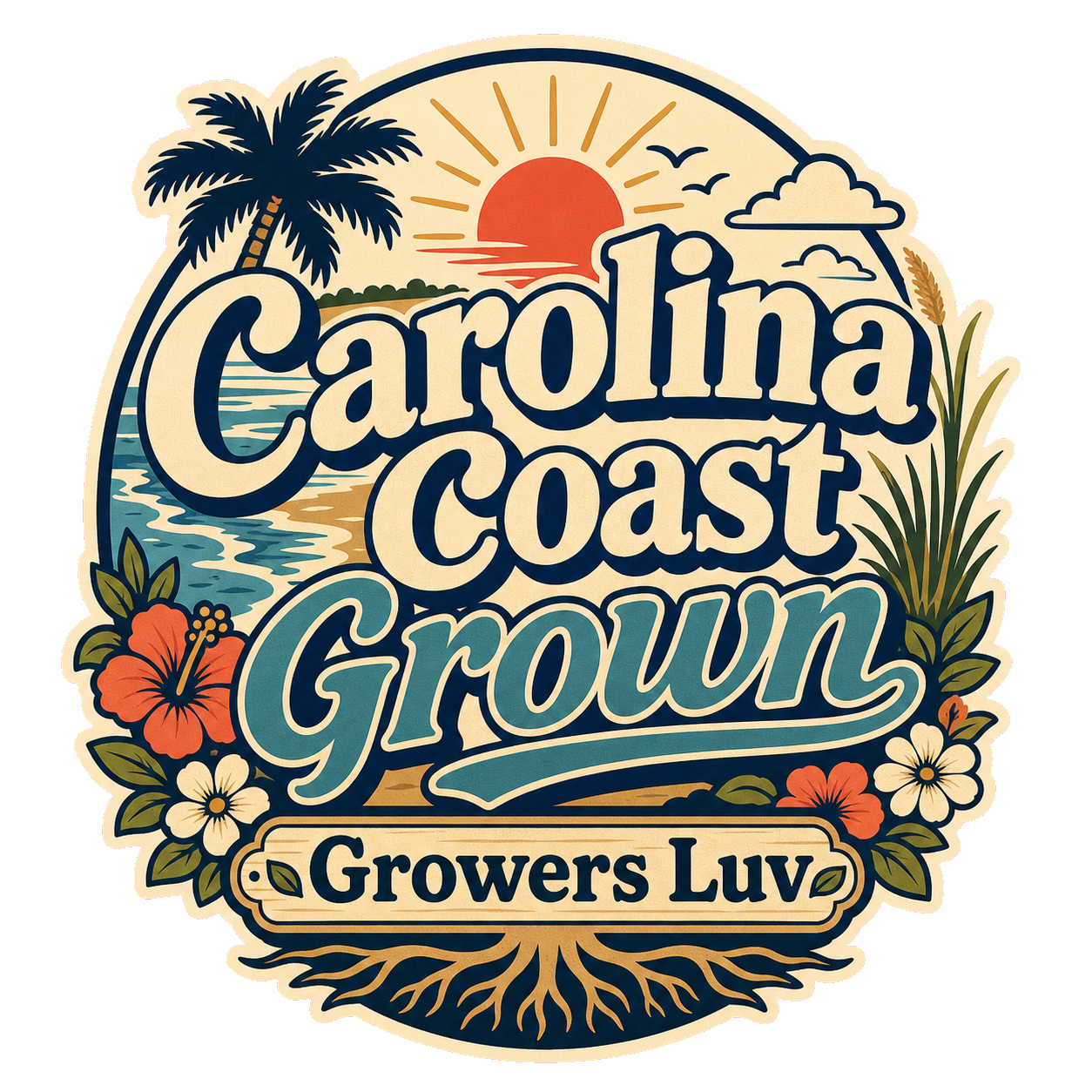 Carolina Coast Grown Men's Gildan Graphic Tee artwork detail