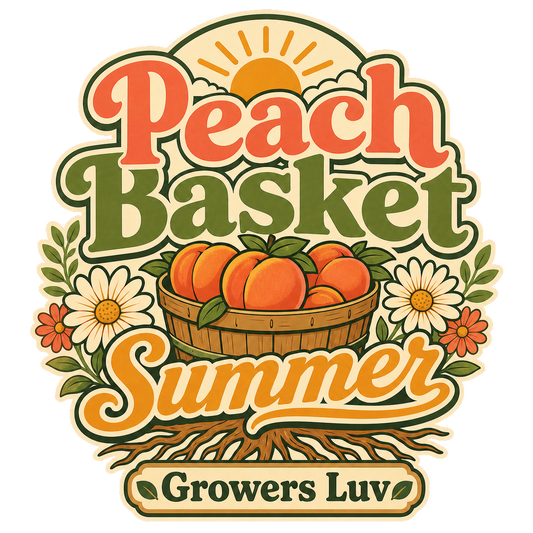 Peach Basket Summer Men's Gildan Graphic Tee artwork detail