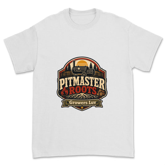 Pitmaster Roots Men's Gildan Graphic Tee in White