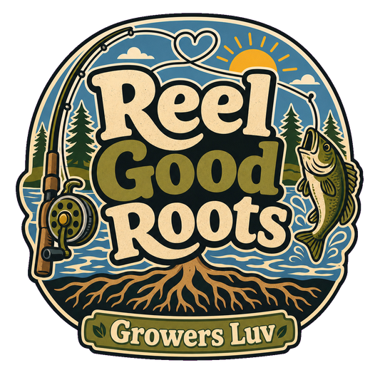Reel Good Roots Men's Gildan Graphic Tee artwork detail