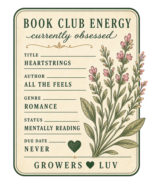 Currently Obsessed Book Club Large Natural Tote Bag artwork detail