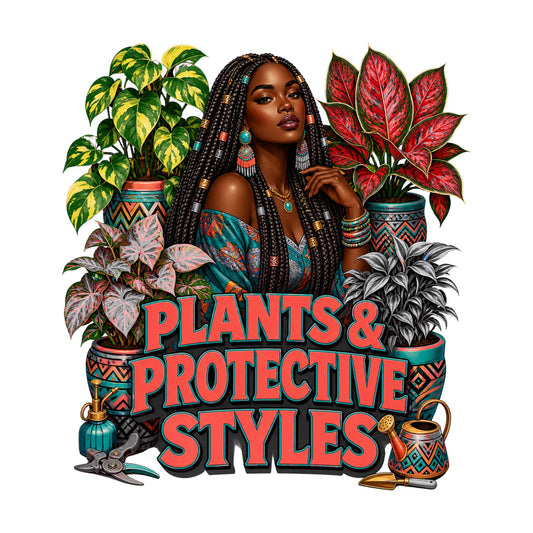 Plants & Protective Styles Women's Plant Lover Graphic Tee artwork detail
