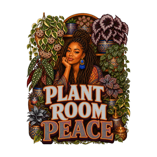 Plant Room Peace Women's Plant Lover Graphic Tee artwork detail