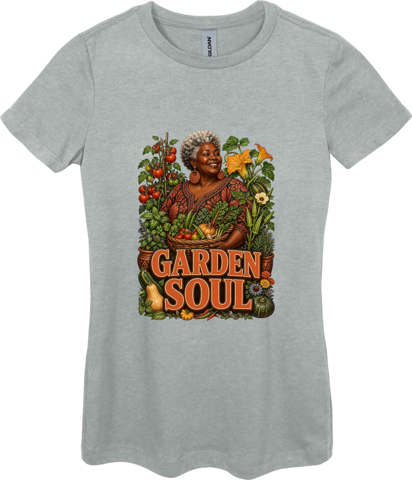 Garden Soul Women's Plant Lover Graphic Tee in Ring Spun Sport Grey